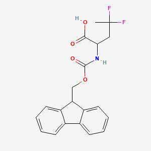 molecular formula C20H19F2NO4 B2808370 (2S)-2-({[(9H-fluoren-9-yl)methoxy]carbonyl}amino)-4,4-difluoropentanoic acid CAS No. 2171606-39-4