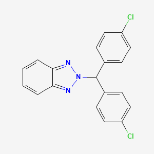 molecular formula C19H13Cl2N3 B2808385 2-[Bis(4-chlorophenyl)methyl]-2H-1,2,3-benzotriazole CAS No. 132870-26-9