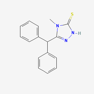molecular formula C16H15N3S B2808399 5-Benzhydryl-4-methyl-4H-1,2,4-triazole-3-thiol CAS No. 346638-17-3