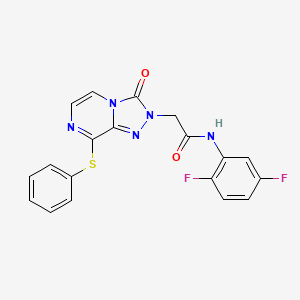 molecular formula C19H13F2N5O2S B2808447 N-(2,5-difluorophenyl)-2-[3-oxo-8-(phenylsulfanyl)-2H,3H-[1,2,4]triazolo[4,3-a]pyrazin-2-yl]acetamide CAS No. 1251697-34-3
