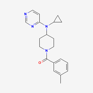 molecular formula C20H24N4O B2808466 N-cyclopropyl-N-[1-(3-methylbenzoyl)piperidin-4-yl]pyrimidin-4-amine CAS No. 2415501-28-7