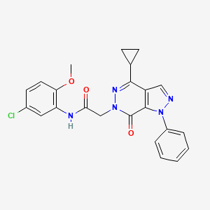 molecular formula C23H20ClN5O3 B2808469 N-(5-chloro-2-methoxyphenyl)-2-(4-cyclopropyl-7-oxo-1-phenyl-1H-pyrazolo[3,4-d]pyridazin-6(7H)-yl)acetamide CAS No. 1105240-26-3
