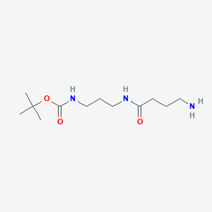 molecular formula C12H25N3O3 B2808481 tert-Butyl N-[3-(4-aminobutanamido)propyl]carbamate CAS No. 2140326-67-4