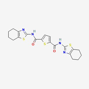 molecular formula C20H20N4O2S3 B2808534 N2,N5-bis(4,5,6,7-tetrahydrobenzo[d]thiazol-2-yl)thiophene-2,5-dicarboxamide CAS No. 476355-50-7