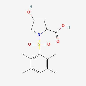 molecular formula C15H21NO5S B2808548 4-Hydroxy-1-(2,3,5,6-tetramethylbenzenesulfonyl)pyrrolidine-2-carboxylic acid CAS No. 1008981-54-1
