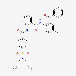 molecular formula C34H31N3O5S B2808551 N-(2-benzoyl-4-methylphenyl)-2-(4-(N,N-diallylsulfamoyl)benzamido)benzamide CAS No. 476642-23-6