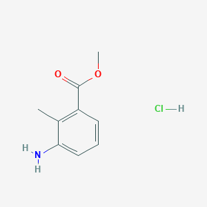 molecular formula C9H12ClNO2 B2808555 Methyl 3-amino-2-methylbenzoate hydrochloride CAS No. 18583-89-6; 383677-37-0