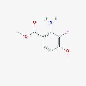 molecular formula C9H10FNO3 B2808565 Methyl 2-amino-3-fluoro-4-methoxybenzoate CAS No. 1180497-48-6