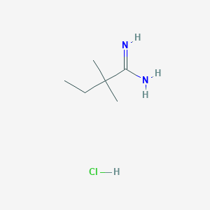 molecular formula C6H15ClN2 B2808569 2,2-Dimethylbutanimidamide;hydrochloride CAS No. 111655-14-2