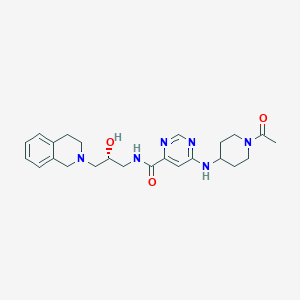 6-[(1-acetylpiperidin-4-yl)amino]-N-[(2R)-2-hydroxy-3-(1,2,3,4-tetrahydroisoquinolin-2-yl)propyl]pyrimidine-4-carboxamide