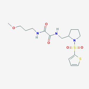N1-(3-methoxypropyl)-N2-((1-(thiophen-2-ylsulfonyl)pyrrolidin-2-yl)methyl)oxalamide