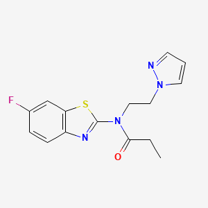 N-(2-(1H-pyrazol-1-yl)ethyl)-N-(6-fluorobenzo[d]thiazol-2-yl)propionamide