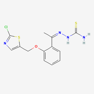 [(Z)-1-[2-[(2-chloro-1,3-thiazol-5-yl)methoxy]phenyl]ethylideneamino]thiourea