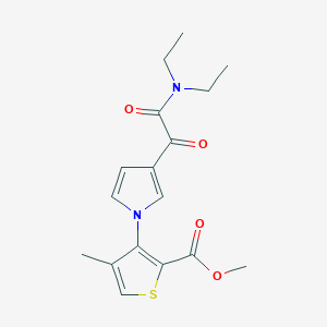molecular formula C17H20N2O4S B2808593 methyl 3-{3-[2-(diethylamino)-2-oxoacetyl]-1H-pyrrol-1-yl}-4-methyl-2-thiophenecarboxylate CAS No. 866008-12-0