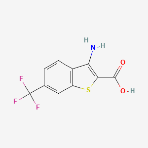 molecular formula C10H6F3NO2S B2808596 3-Amino-6-(trifluoromethyl)benzo[b]thiophene-2-carboxylic acid CAS No. 2379918-55-3
