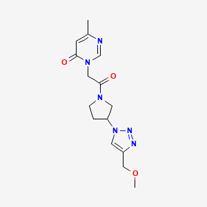 3-(2-{3-[4-(methoxymethyl)-1H-1,2,3-triazol-1-yl]pyrrolidin-1-yl}-2-oxoethyl)-6-methyl-3,4-dihydropyrimidin-4-one