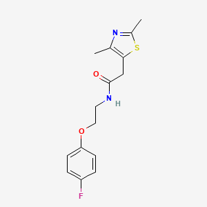 molecular formula C15H17FN2O2S B2808607 2-(2,4-dimethyl-1,3-thiazol-5-yl)-N-[2-(4-fluorophenoxy)ethyl]acetamide CAS No. 1235629-44-3