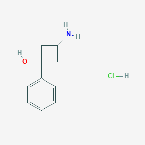 molecular formula C10H14ClNO B2808608 3-Amino-1-phenylcyclobutan-1-ol hydrochloride CAS No. 1531294-50-4; 2227206-63-3