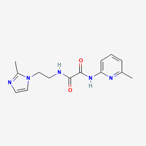 molecular formula C14H17N5O2 B2808615 N1-(2-(2-methyl-1H-imidazol-1-yl)ethyl)-N2-(6-methylpyridin-2-yl)oxalamide CAS No. 1210372-31-8