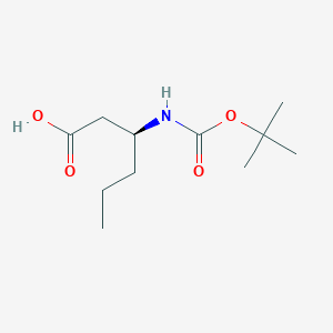 molecular formula C11H21NO4 B2808640 (S)-3-((Tert-butoxycarbonyl)amino)hexanoic acid CAS No. 1931965-01-3