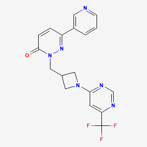 6-(Pyridin-3-yl)-2-({1-[6-(trifluoromethyl)pyrimidin-4-yl]azetidin-3-yl}methyl)-2,3-dihydropyridazin-3-one