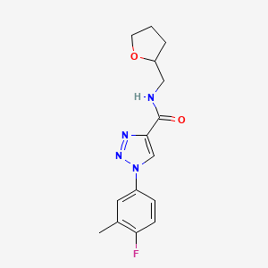 1-(4-fluoro-3-methylphenyl)-N-(tetrahydrofuran-2-ylmethyl)-1H-1,2,3-triazole-4-carboxamide