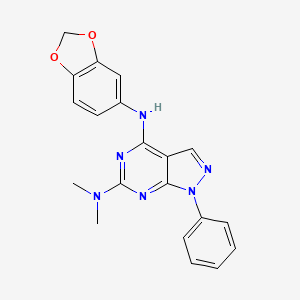 N~4~-(1,3-benzodioxol-5-yl)-N~6~,N~6~-dimethyl-1-phenyl-1H-pyrazolo[3,4-d]pyrimidine-4,6-diamine