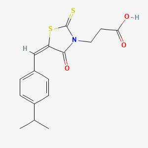 (E)-3-(5-(4-isopropylbenzylidene)-4-oxo-2-thioxothiazolidin-3-yl)propanoic acid