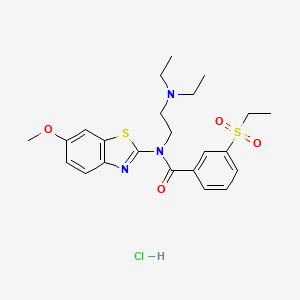 N-(2-(diethylamino)ethyl)-3-(ethylsulfonyl)-N-(6-methoxybenzo[d]thiazol-2-yl)benzamide hydrochloride