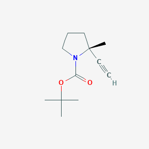 molecular formula C12H19NO2 B2808660 tert-butyl (2R)-2-ethynyl-2-methylpyrrolidine-1-carboxylate CAS No. 2166232-54-6
