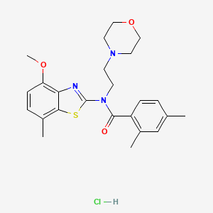 N-(4-methoxy-7-methylbenzo[d]thiazol-2-yl)-2,4-dimethyl-N-(2-morpholinoethyl)benzamide hydrochloride