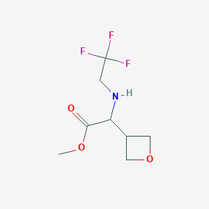 Methyl 2-(oxetan-3-yl)-2-(2,2,2-trifluoroethylamino)acetate