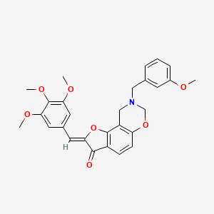 (Z)-8-(3-methoxybenzyl)-2-(3,4,5-trimethoxybenzylidene)-8,9-dihydro-2H-benzofuro[7,6-e][1,3]oxazin-3(7H)-one