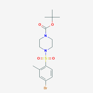 molecular formula C16H23BrN2O4S B2808688 tert-Butyl 4-[(4-bromo-2-methylbenzene)sulfonyl]piperazine-1-carboxylate CAS No. 1315571-51-7