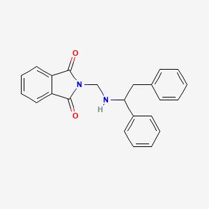 molecular formula C23H20N2O2 B2808703 2-[(1,2-Diphenylethylamino)methyl]isoindole-1,3-dione CAS No. 866051-27-6
