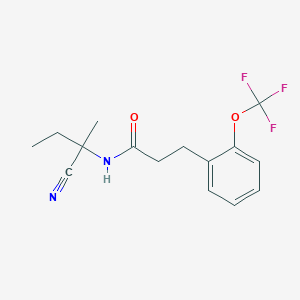 molecular formula C15H17F3N2O2 B2808707 N-(1-cyano-1-methylpropyl)-3-[2-(trifluoromethoxy)phenyl]propanamide CAS No. 1311493-17-0