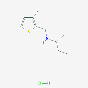 B2808725 N-[(3-Methyl-2-thienyl)methyl]-2-butanamine hydrochloride CAS No. 1158585-38-6