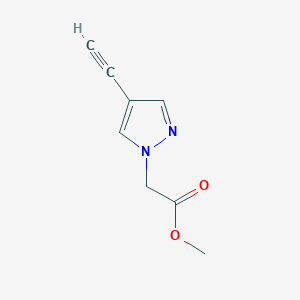 molecular formula C8H8N2O2 B2808754 methyl (4-ethynyl-1H-pyrazol-1-yl)acetate CAS No. 1823783-45-4