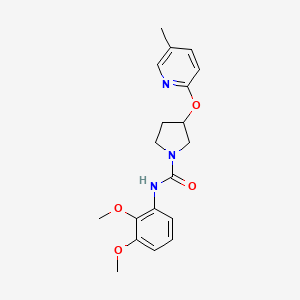 molecular formula C19H23N3O4 B2808781 N-(2,3-dimethoxyphenyl)-3-((5-methylpyridin-2-yl)oxy)pyrrolidine-1-carboxamide CAS No. 1904268-70-7