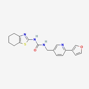molecular formula C18H18N4O2S B2808797 1-((6-(Furan-3-yl)pyridin-3-yl)methyl)-3-(4,5,6,7-tetrahydrobenzo[d]thiazol-2-yl)urea CAS No. 2034332-93-7