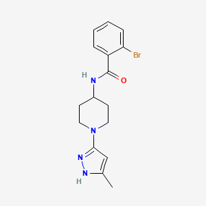 2-bromo-N-(1-(5-methyl-1H-pyrazol-3-yl)piperidin-4-yl)benzamide