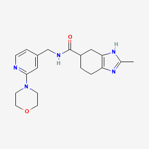 2-methyl-N-((2-morpholinopyridin-4-yl)methyl)-4,5,6,7-tetrahydro-1H-benzo[d]imidazole-5-carboxamide