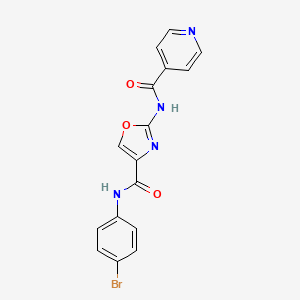 N-(4-bromophenyl)-2-(isonicotinamido)oxazole-4-carboxamide