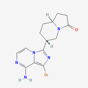 (6R,8aS)-6-(8-amino-1-bromoimidazo[1,5-a]pyrazin-3-yl)hexahydroindolizin-3(2H)-one
