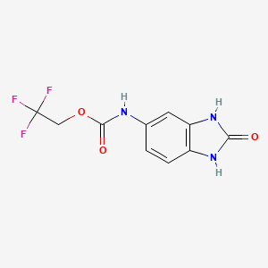 2,2,2-trifluoroethyl N-(2-oxo-2,3-dihydro-1H-1,3-benzodiazol-5-yl)carbamate