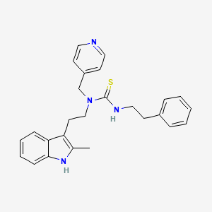 1-(2-(2-methyl-1H-indol-3-yl)ethyl)-3-phenethyl-1-(pyridin-4-ylmethyl)thiourea