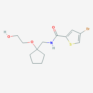 4-bromo-N-((1-(2-hydroxyethoxy)cyclopentyl)methyl)thiophene-2-carboxamide