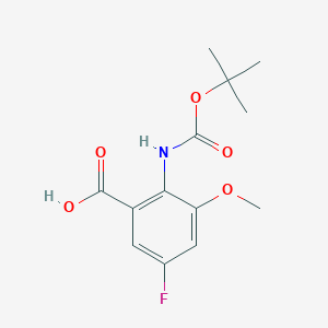 5-Fluoro-3-methoxy-2-[(2-methylpropan-2-yl)oxycarbonylamino]benzoic acid