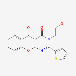 3-(2-methoxyethyl)-2-(thiophen-2-yl)-3H-chromeno[2,3-d]pyrimidine-4,5-dione