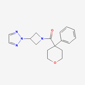 (4-Phenyloxan-4-yl)-[3-(triazol-2-yl)azetidin-1-yl]methanone